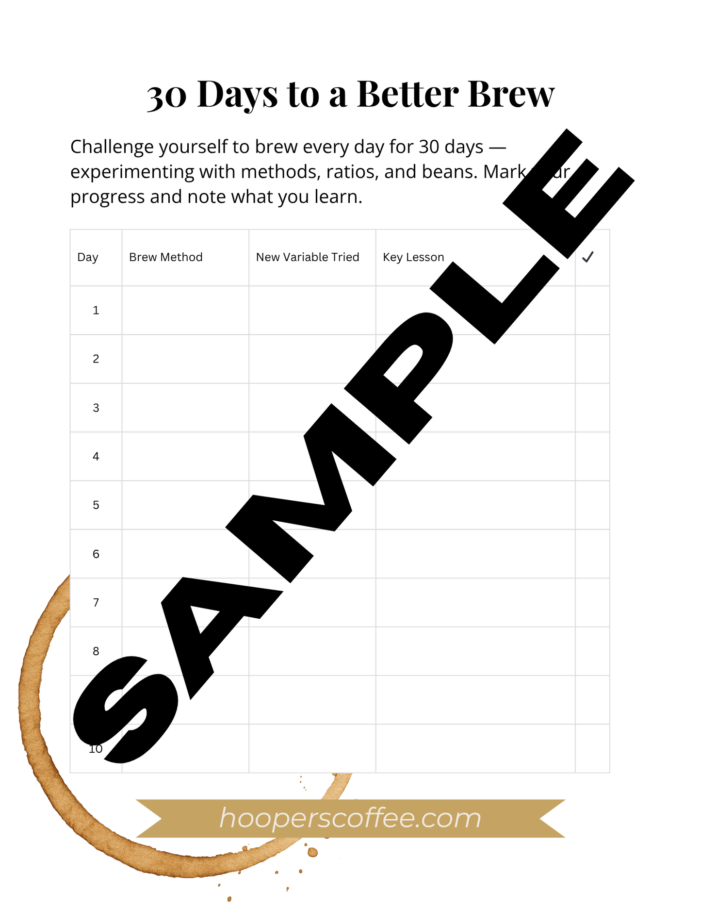 Brew Master Journal (PDF DOWNLOAD)