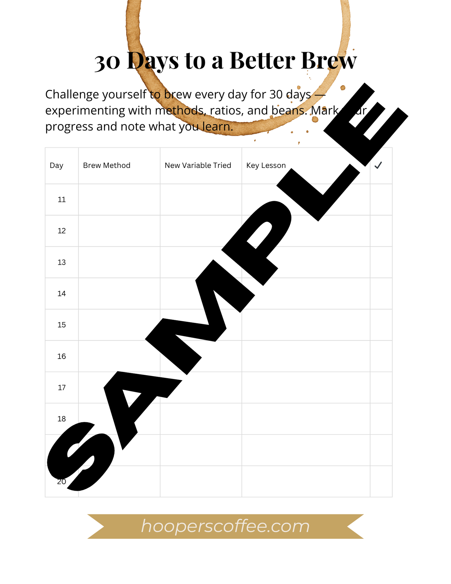 Brew Master Journal (PDF DOWNLOAD)