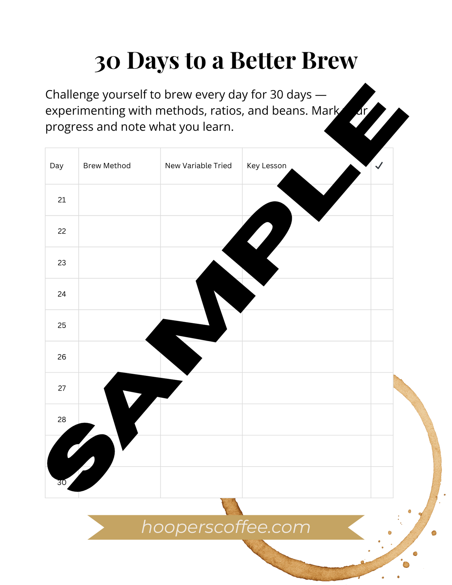 Brew Master Journal (PDF DOWNLOAD)