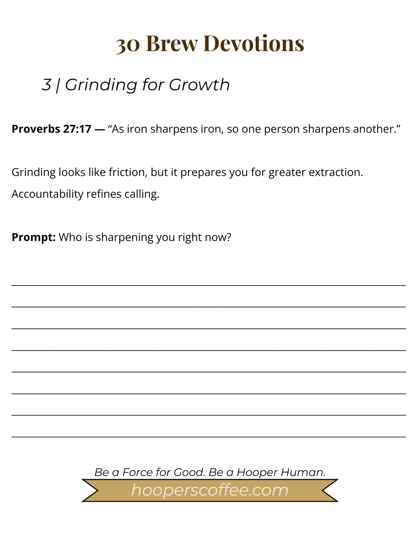 Hooper's Coffee 30 Brew Devotions (PDF DOWNLOAD)