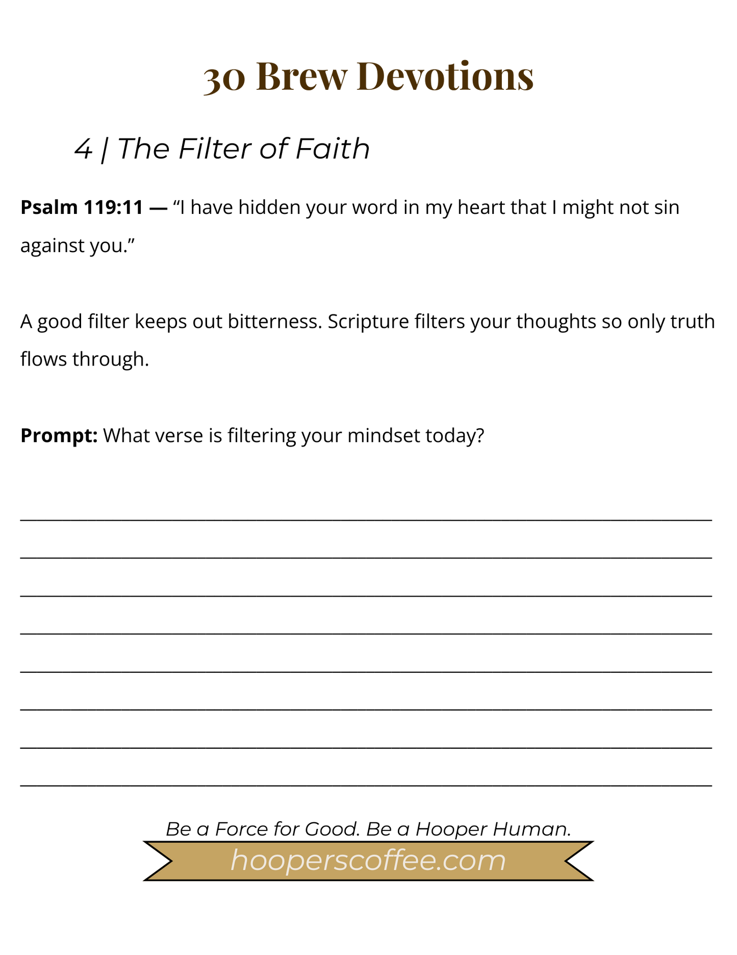 Hooper's Coffee 30 Brew Devotions (PDF DOWNLOAD)