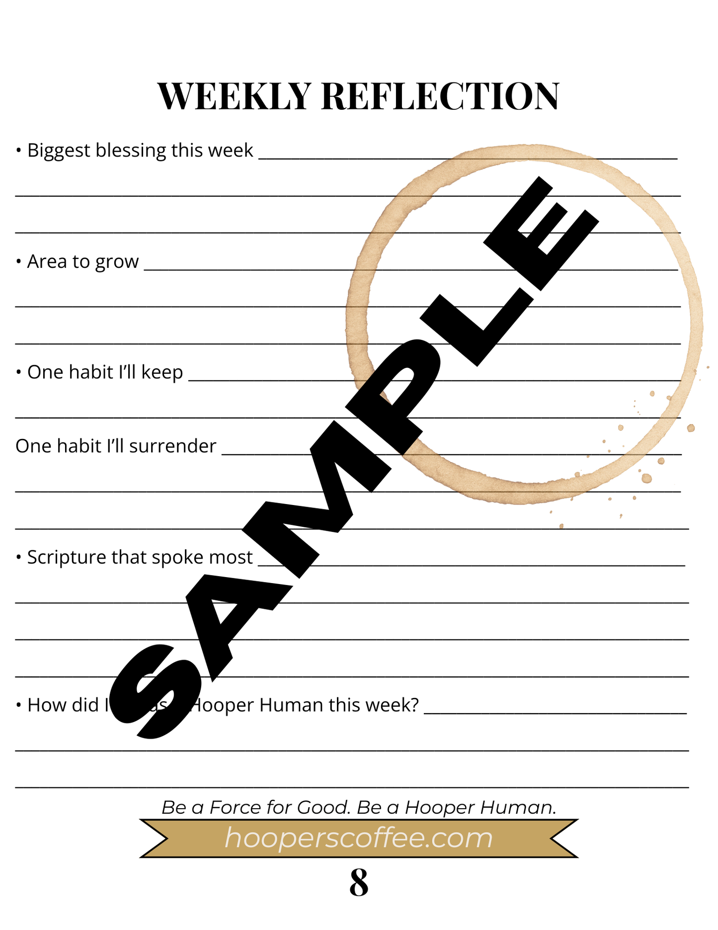 Hooper's Coffee Faith & Focus Journal (PDF DOWNLOAD)